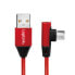 LogiLink CU0150 - 1 m - USB A - Micro-USB B - USB 2.0 - 480 Mbit/s - Black - Red