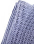 South Beach straw woven shoulder beach tote bag in dusky blue