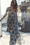 Фото #2 товара Платье из ткани с блестящей нитью и принтом ZARA