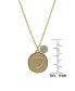 ფოტო #1 პროდუქტის 14K Gold Plated Cubic Zirconia Heart Disk Pendant Necklace