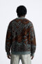 Фото #3 товара Жаккардовый свитер с абстрактным узором ZARA