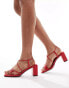 Фото #1 товара Public Desire Taryn strappy block heel sandals in cherry red