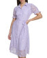 Фото #4 товара Women's Floral Lace Tie-Waist Shirtdress