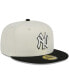 Фото #3 товара Men's Stone, Black New York Yankees Chrome 59FIFTY Fitted Hat