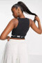 Фото #4 товара Sportswear Logolu Bantlı Crop Top Siyah Kısa Atlet