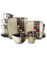 Grace 16 Piece Multicolored Square Stoneware Dinnerware Set, Service for 4 - фото #1