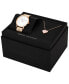 ფოტო #6 პროდუქტის Women's Three-Hand Rose Gold-Tone Stainless Steel Bracelet Watch, 36mm and Rose Gold-Tone Stainless Steel Necklace Set