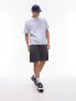 Фото #3 товара Topman oversized plisse short in charcoal