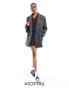 Фото #1 товара ASOS DESIGN Tall oversized tailored jacket in black herringbone