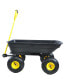 Folding Poly Garden Dump Truck, 10" Pneumatic Tires, 300 lb Capacity