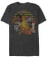 ფოტო #1 პროდუქტის Disney Men's Lion King Group Sunset Stripe Vintage Short Sleeve T-Shirt