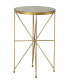 Round Accent Table with Marble Top