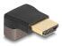Delock HDMI Adapter Stecker zu Buchse 90° oben gewinkelt 8K 60 Hz grau Metall - Adapter