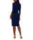 ფოტო #2 პროდუქტის Women's V-Neck Tie-Waist 3/4-Sleeve Sheath Dress