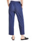 Фото #2 товара Women's Denim Paper-Bag Waist Ankle Pants