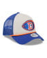 ფოტო #3 პროდუქტის Men's Stone/Royal Denver Broncos 2024 Sideline Historic 9FORTY A-Frame Trucker Adjustable Hat