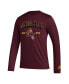 Фото #3 товара Men's Maroon Arizona State Sun Devils Mighty Mascot Pregame Long Sleeve T-shirt