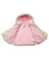 Toddler Girls Fleece Lined Heart Puffer Jacket 2T-5T Бежевый, 5T - фото #4