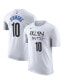 Фото #2 товара Men's Ben Simmons White Brooklyn Nets 2022/23 City Edition Name and Number T-shirt
