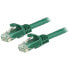 Фото #7 товара StarTech.com 15m CAT6 Ethernet Cable - Green CAT 6 Gigabit Ethernet Wire -650MHz 100W PoE RJ45 UTP Network/Patch Cord Snagless w/Strain Relief Fluke Tested/Wiring is UL Certified/TIA - 15 m - Cat6 - U/UTP (UTP) - RJ-45 - RJ-45