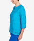 ფოტო #3 პროდუქტის Women's Tradewinds Lace Texture Notched Top