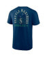 Фото #4 товара Men's Navy Seattle Mariners Iconic Bring It T-shirt