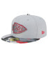Фото #1 товара Men's Gray Kansas City Chiefs Active Camo 59FIFTY Fitted Hat