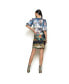 ფოტო #2 პროდუქტის Women's Printed Asymmetrical V-Neck Scuba Butterfly Sleeve Dress