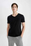 Erkek T-shirt M7668az/bk81 Black