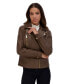 ფოტო #8 პროდუქტის Salla Smooth Asymmetrical Lamb Women's Leather Moto Jacket