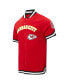 Men's Red Kansas City Chiefs Classic Warm-Up Short Sleeve Full-Snap Jacket