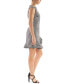 ფოტო #3 პროდუქტის Women's Houndstooth Ruffle-Hem Mini Dress