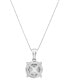 Фото #6 товара Diamond Halo 18" Pendant Necklace (3/4 ct. t.w.) in 14k White, Yellow or Rose Gold