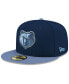 Бейсболка акриловая с двухцветными оттенками New Era memphis Grizzlies Basic 2 Tone 59FIFTY Navy/SkyBlue, 7 1/2 - фото #3