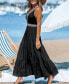 Women's Black Boho Sleeveless V-Neck Maxi Beach Dress