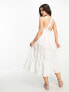 Vero Moda Petite cross back maxi dress in white