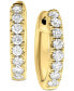 ფოტო #1 პროდუქტის Diamond (1/2 ct. t.w.) Small Hoop Earrings in 14k White Gold or 14k Gold, 1/2"