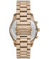 Men's Lexington Chronograph Beige Gold-Tone Stainless Steel Watch 44mm