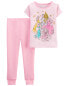 Фото #1 товара Toddler 2-Piece Disney Princess 100% Snug Fit Cotton Pajamas 3T