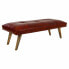 Bench Alexandra House Living Red Leather Mango wood 53 x 38 x 115 cm