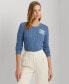 Фото #1 товара Women's Cotton Cable-Knit Sweater