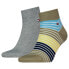 Фото #2 товара TOMMY HILFIGER Stripe Quarter short socks 2 pairs