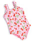 Big Girls Cherry-Print Flutter-Strap One-Piece Swimsuit