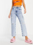 Фото #1 товара Only Romeo cropped mid waist boyfriend jean in light blue