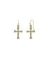 ფოტო #1 პროდუქტის Crystal Cross Drop Earrings