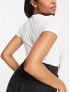 Фото #2 товара ASOS DESIGN Hourglass fitted crop t-shirt in white