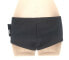 Фото #2 товара W Swim Black Bikini Bottom Womens Solid Beach Boy Shorts Swimwear Size XS