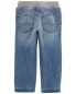 Фото #10 товара Toddler Drawstring Pull-On Jeans - Blue 5T