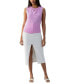 ფოტო #4 პროდუქტის Women's Sun's Out Cotton Knotted Sleeveless Tee