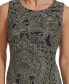 Women's Printed Round-Neck Sleeveless Knit Dress